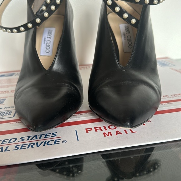 Jimmy Choo bootie heels with pearl detail - Picture 5 of 8